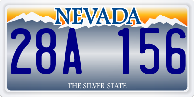 NV license plate 28A156