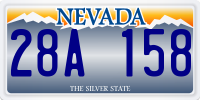 NV license plate 28A158