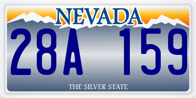 NV license plate 28A159