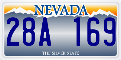 NV license plate 28A169