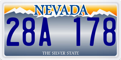 NV license plate 28A178