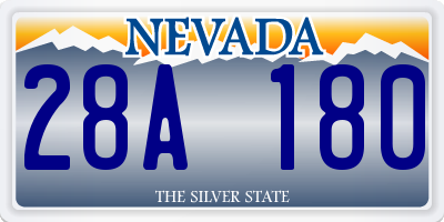 NV license plate 28A180