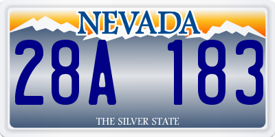 NV license plate 28A183