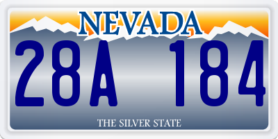 NV license plate 28A184