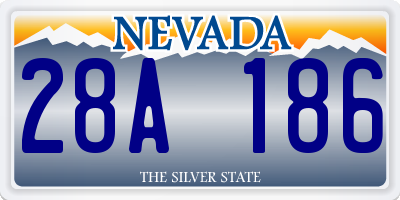 NV license plate 28A186