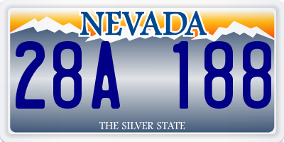 NV license plate 28A188