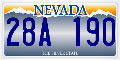 NV license plate 28A190