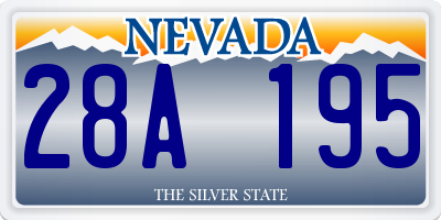 NV license plate 28A195