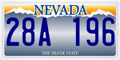 NV license plate 28A196