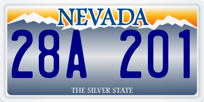 NV license plate 28A201