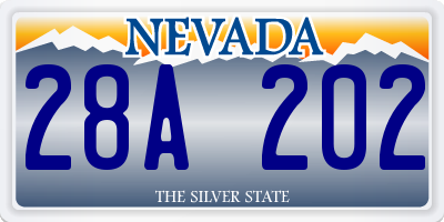 NV license plate 28A202