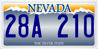 NV license plate 28A210