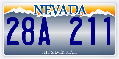 NV license plate 28A211