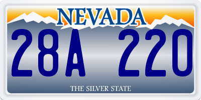NV license plate 28A220