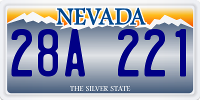 NV license plate 28A221