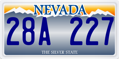 NV license plate 28A227