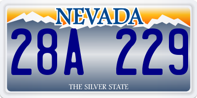 NV license plate 28A229