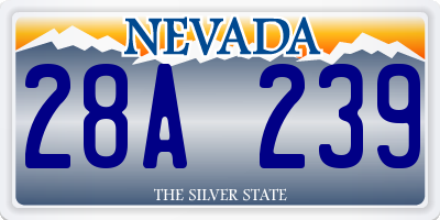 NV license plate 28A239