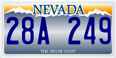 NV license plate 28A249