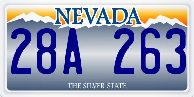 NV license plate 28A263