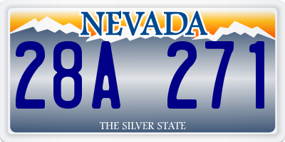 NV license plate 28A271