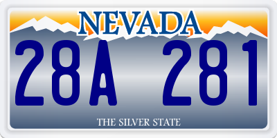 NV license plate 28A281