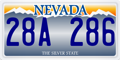 NV license plate 28A286