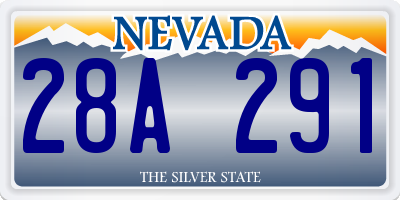 NV license plate 28A291