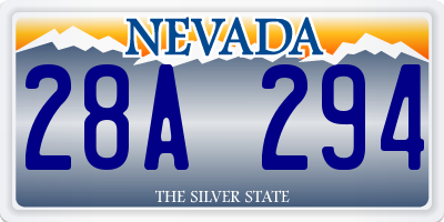 NV license plate 28A294
