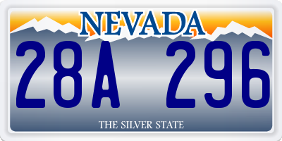 NV license plate 28A296