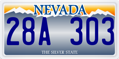 NV license plate 28A303