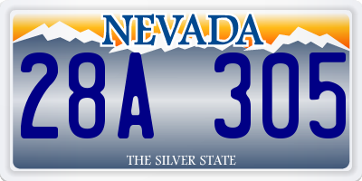 NV license plate 28A305