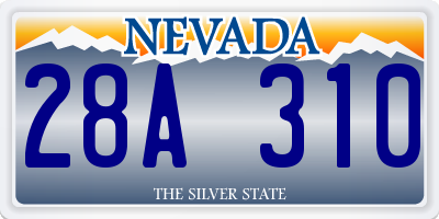 NV license plate 28A310