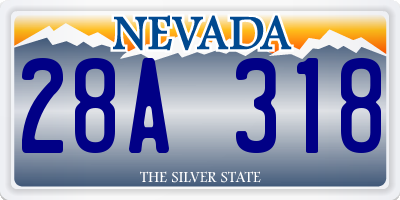 NV license plate 28A318