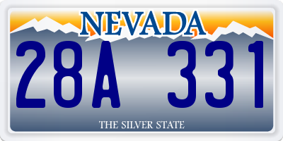 NV license plate 28A331