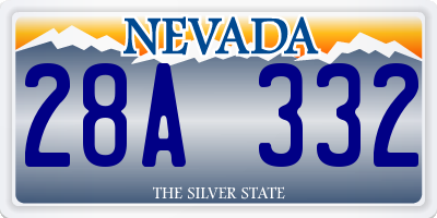 NV license plate 28A332