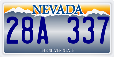 NV license plate 28A337