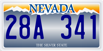 NV license plate 28A341