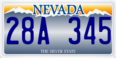 NV license plate 28A345
