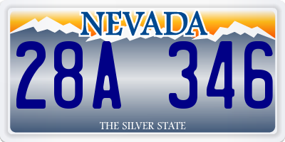 NV license plate 28A346