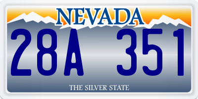 NV license plate 28A351