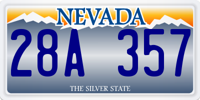 NV license plate 28A357