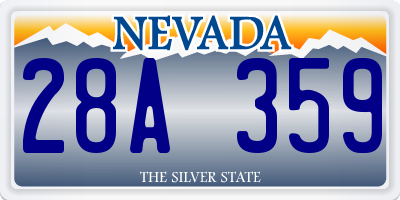 NV license plate 28A359