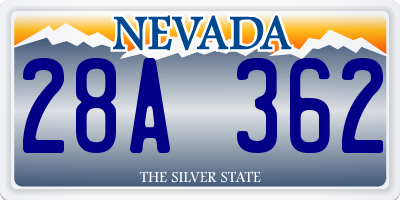 NV license plate 28A362