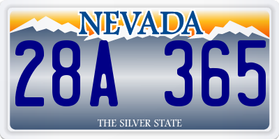 NV license plate 28A365