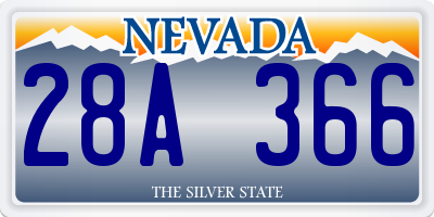 NV license plate 28A366
