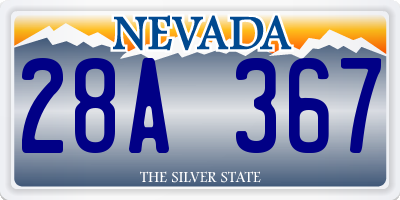 NV license plate 28A367