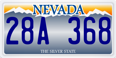 NV license plate 28A368