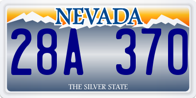 NV license plate 28A370