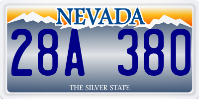 NV license plate 28A380